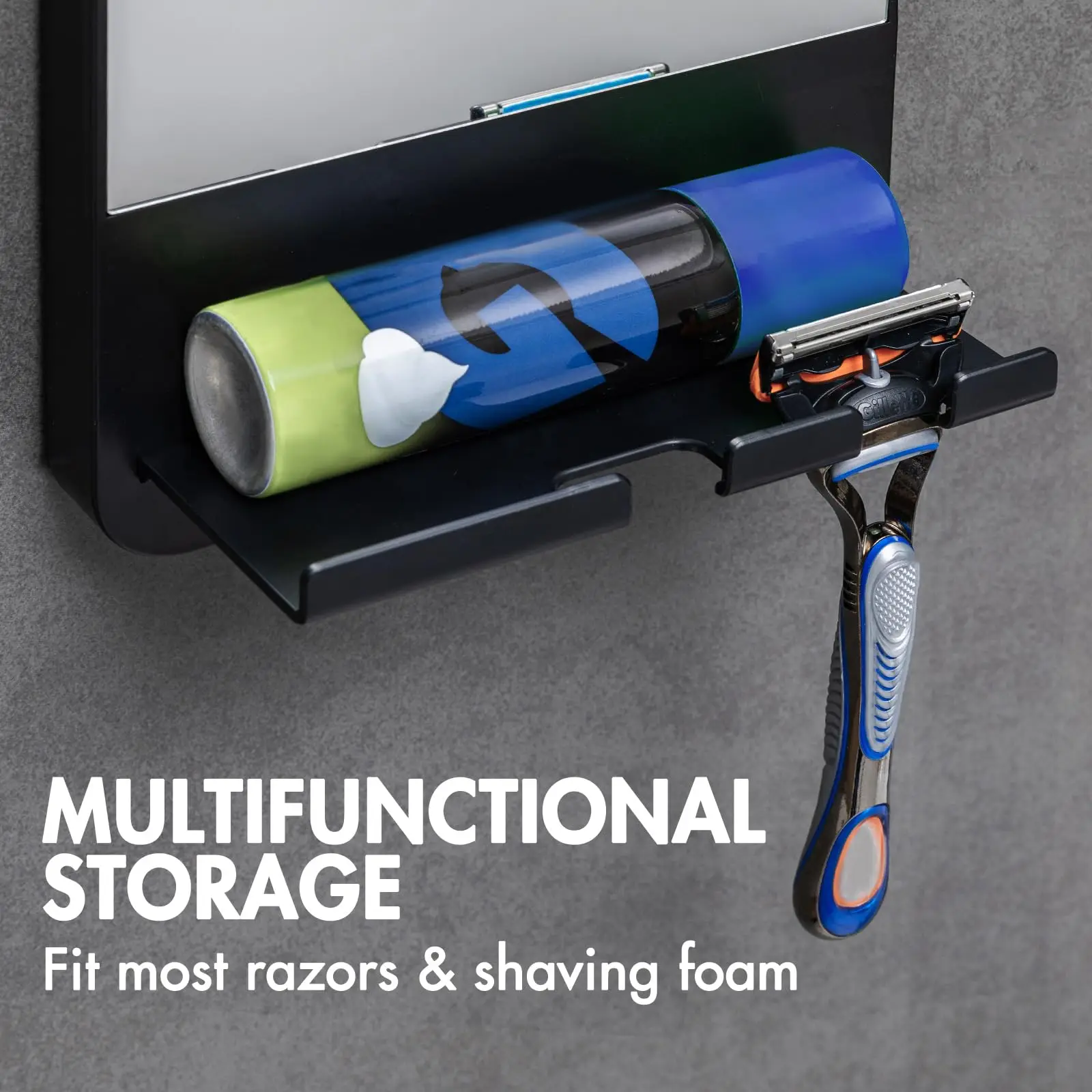 TAILI Shower Mirror Fogless for Shaving with Razor Holder, Fog Free Mirror Shower Suction Rust-Proof Removable Bathroom Mirror 4