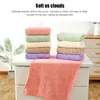 5-piece set of soft, absorbent coral fleece face towels - quick-drying bathroom towels - cute and fun design 3