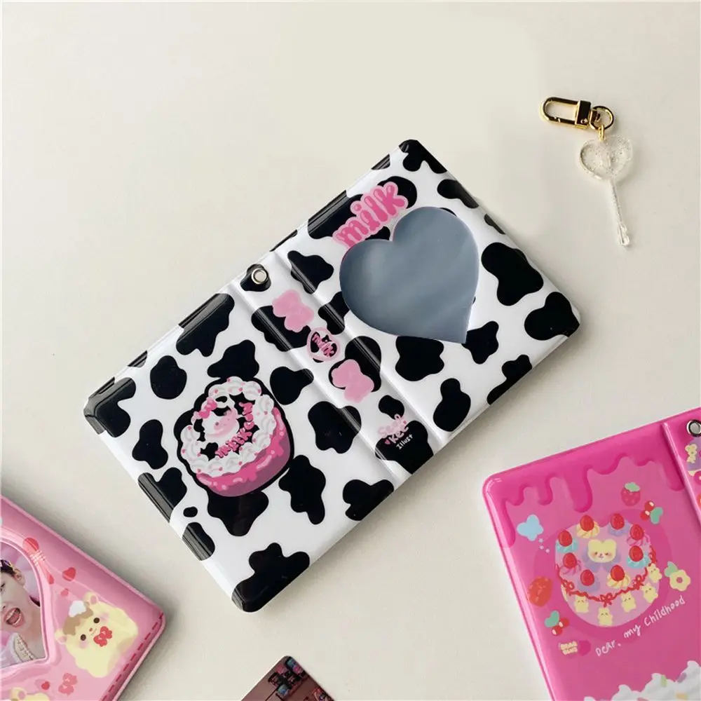 Cute Kawaii Love Heart Hollow ID Holder Card Stock Binders Albums Name Card Book Photocard Holder Photo Album Kpop Binder