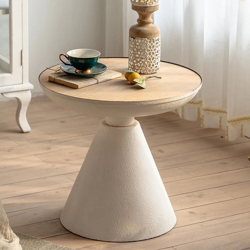 Living Room Wood Coffee Table White Round Small Modern Minimalist Coffee Tables Designer Small Muebles Tea Nordic Furniture