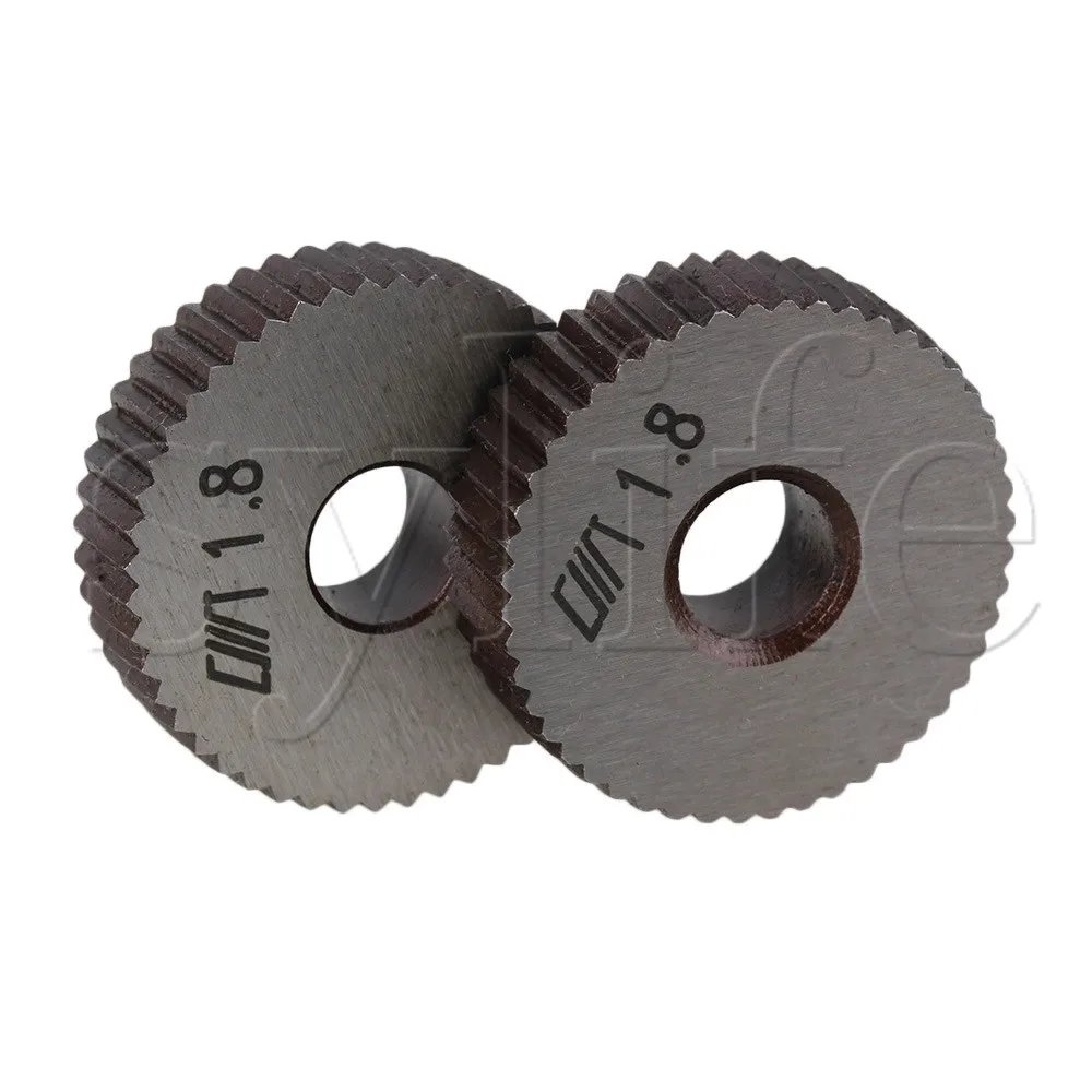 Steel 28 x 8mm Linear Knurl Wheel 1.8 mm Pitch Single Straight Coarse Knurling Tool Pack of 2