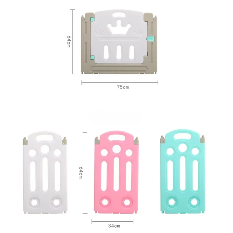10Panels Baby Safety Playpen with Free Mat Kids Safety Guardrail Ball Pool Pit Indoor Activity Play Center Crawling Fence