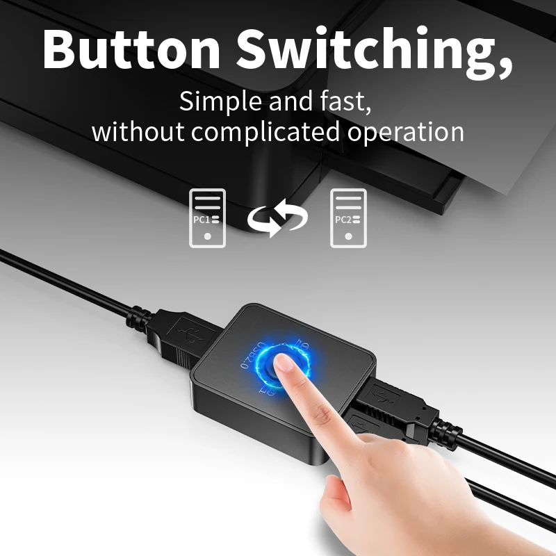 Unnlink Interruptor de Impressora Usb em para Fora Computadores Compartilhar Impressora Udisk Mouse Teclado Disco Rígido - Imagem 2