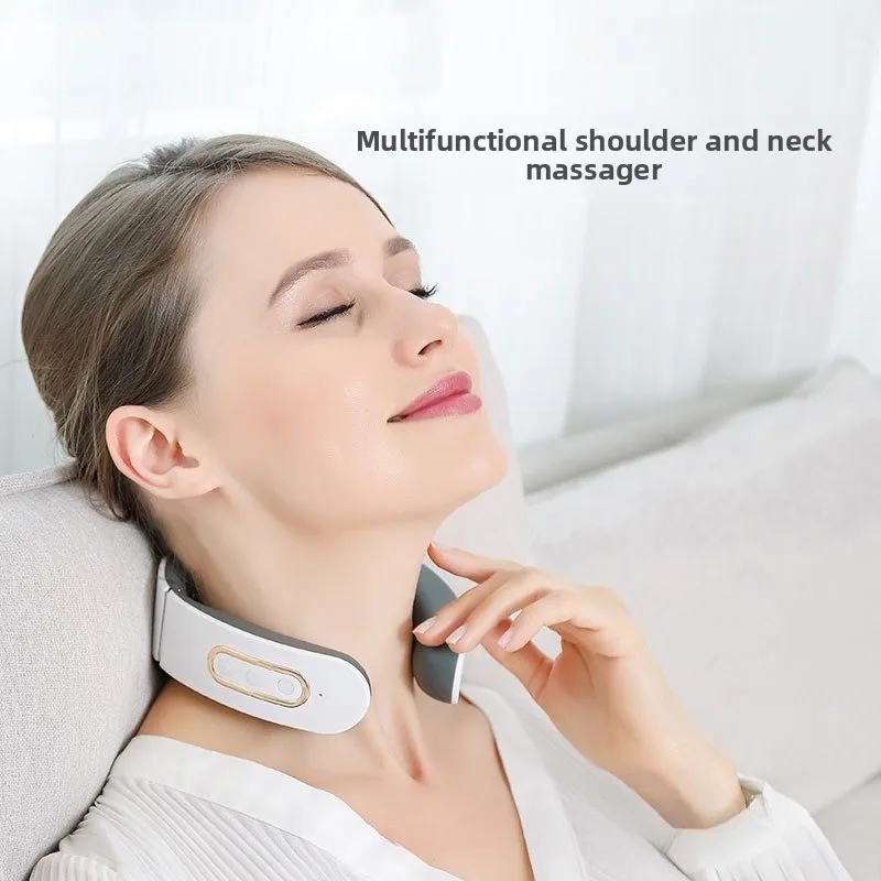 Electric Massage Machine Therapy Wireless Pulse Massager Kneading Function Neck Shoulder Pain Relief CervicalVertebraRelaxation_voghion.com