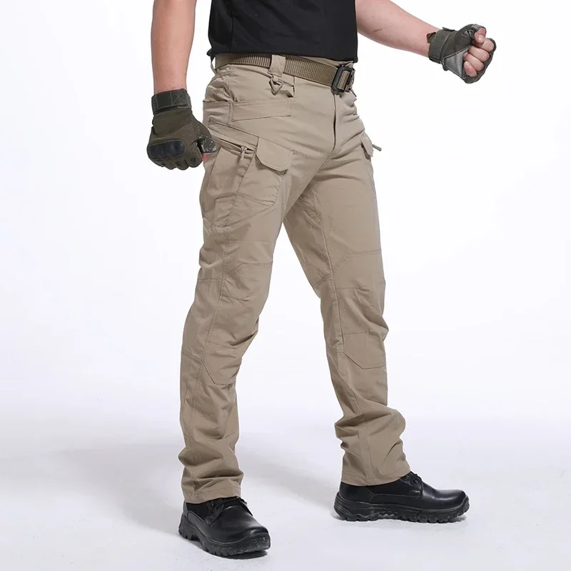 Plus Size 6XL Cargo Pants Men Multi Pocket Outdoor Tactical Sweatpants Hunting Quick Dry Elastic Hiking Trouser