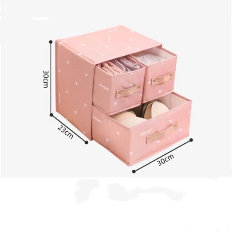 Fabric Cotton And Linen Underwear Storage Box Multi-grid Foldable Bra Organizer  Box With Lid Panty Socks Storage Box - Storage Boxes & Bins - AliExpress