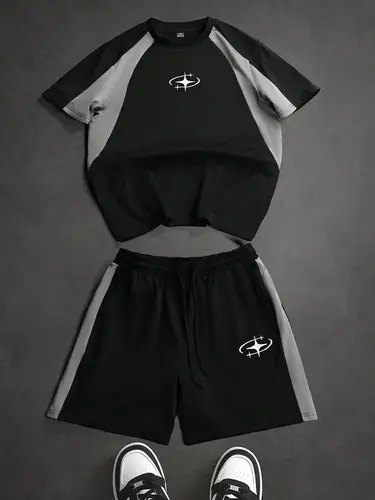 2026 Summer New Men's Short-Sleeved Shorts Set with 3D Pattern Printing - Street Casual Fashion Comfortable and Stylish - Image 4