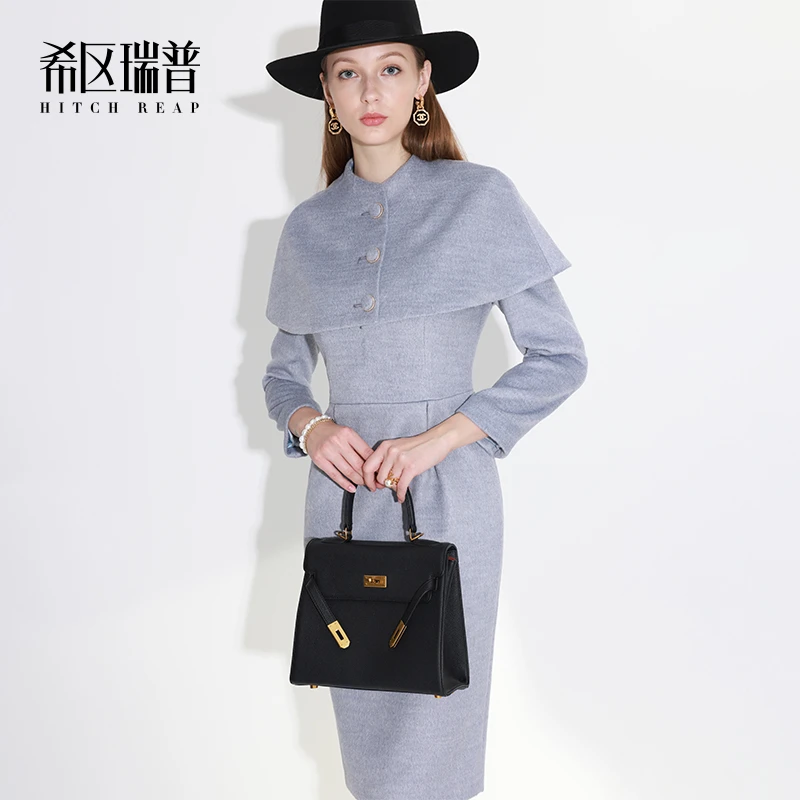 

Celebrity Style Cape Wrapped Hip Skirt