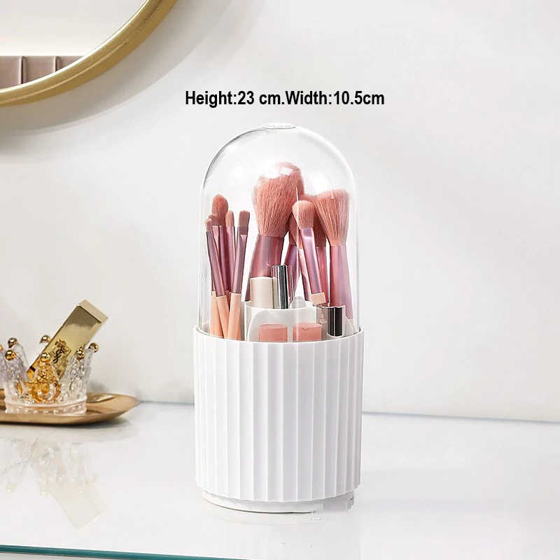 Transparent Makeup Brush Holder With Li Makeup Organizer Cosmetic Holder Pencil Lipstick Desk Container Table Makeup Storage Box 6