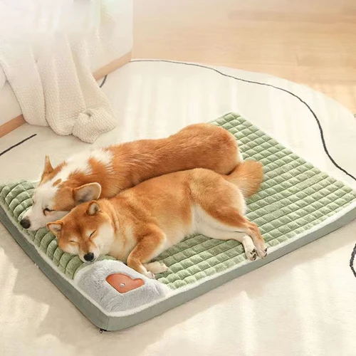 MADDEN 소형견 중형견용 격자무늬 침대, 따뜻한 개 매트, 고양이용 럭셔리 소파, 솜털 수면, 이동식 세탁 가능, 애완동물 침대, 겨울 2