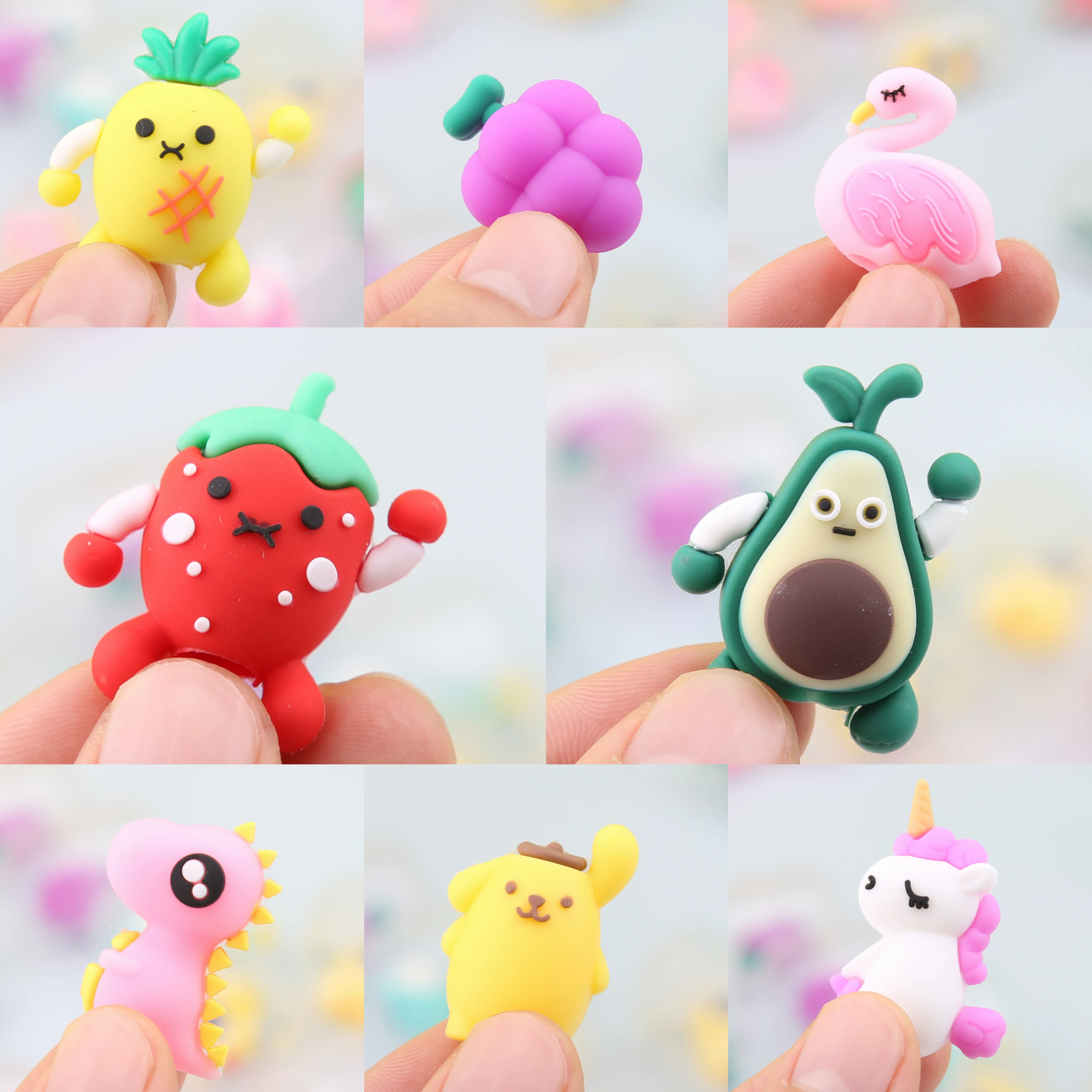 Popular Kids Toys 10pcs Random Capsule Toys for Egg Twisting Machine Capsule Toys Cap of a Pen Figure Mini Toys for Kids Gift 5