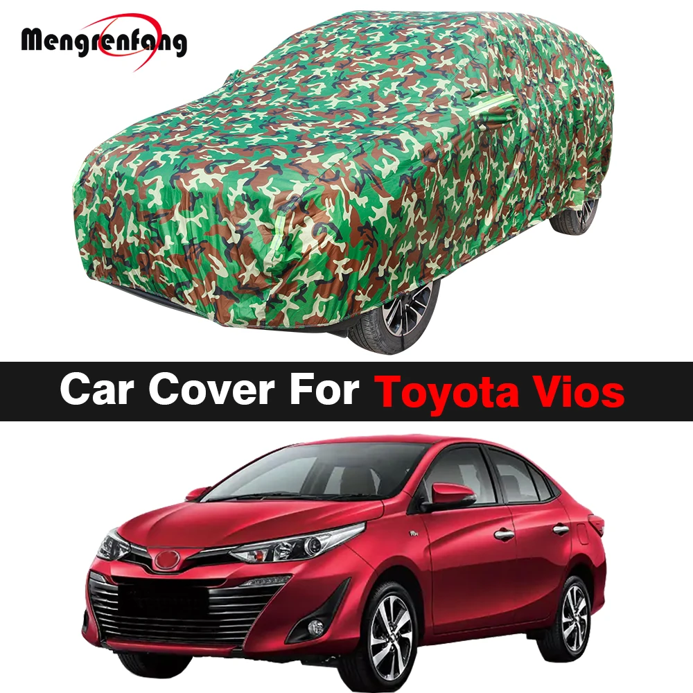 

Waterproof Camouflage Car Cover For Toyota Vios Limo Sun Shade Auto Anti-UV Rain Snow Wind Resistant Cover Dustproof