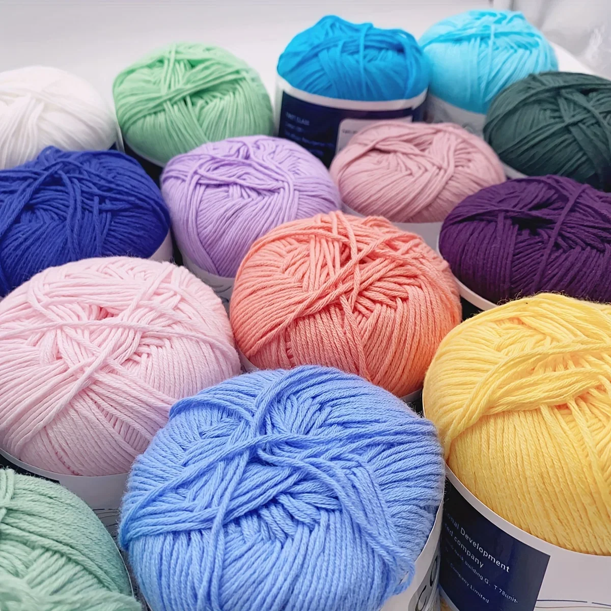 100% Cotton Yarn for Crocheting and Knitting, Medium-Weight DIY Craft Yarn for Sweaters,Scarves,Hats,Gloves - 50g/170m Per Skein 6