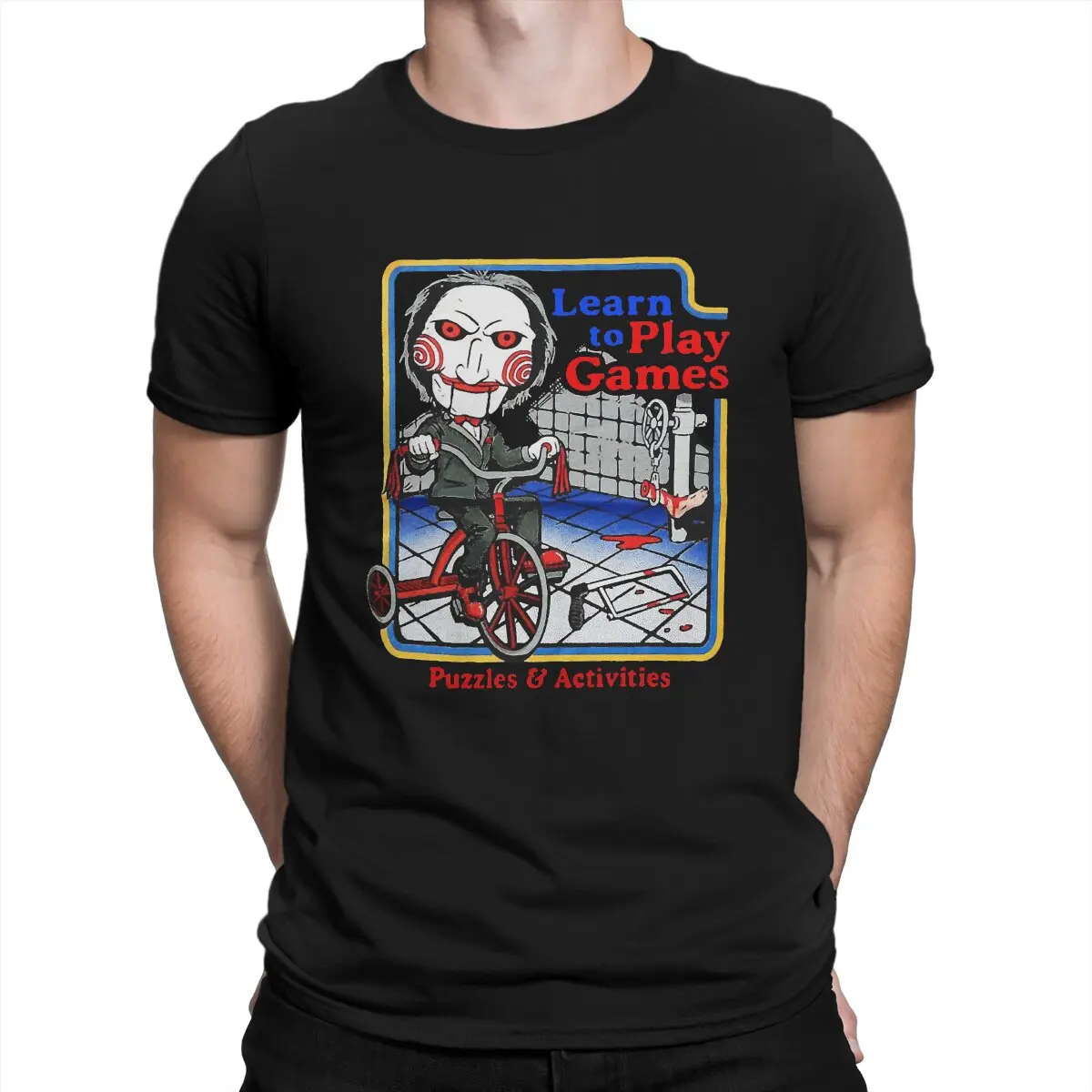 Billy Impara A Giocare A Giochi Magliette Da Uomo 100% Cotone T-Shirt Creative Girocollo Sega Testa Tortura Film Horror Tees Manica Corta