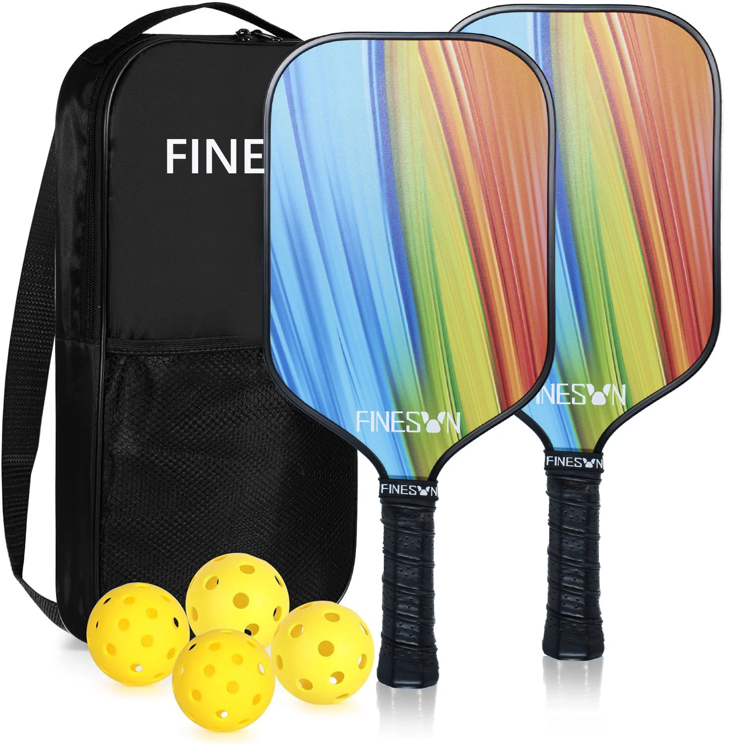 Finesun Pickleball Paddles Set Usapa Compliant Superficie In Fibra Di Vetro Potenza Migliorata Con Borsa Pickleball Miglior Regalo Per Principianti