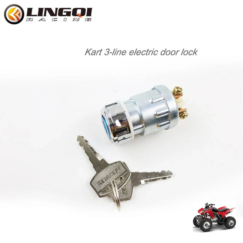 

LINGQI RACING Motorcycle 4 Wires Karts Ignition Starter Switch Engine Lock Starter Control For ATV Dirt Pit Bike Accessories