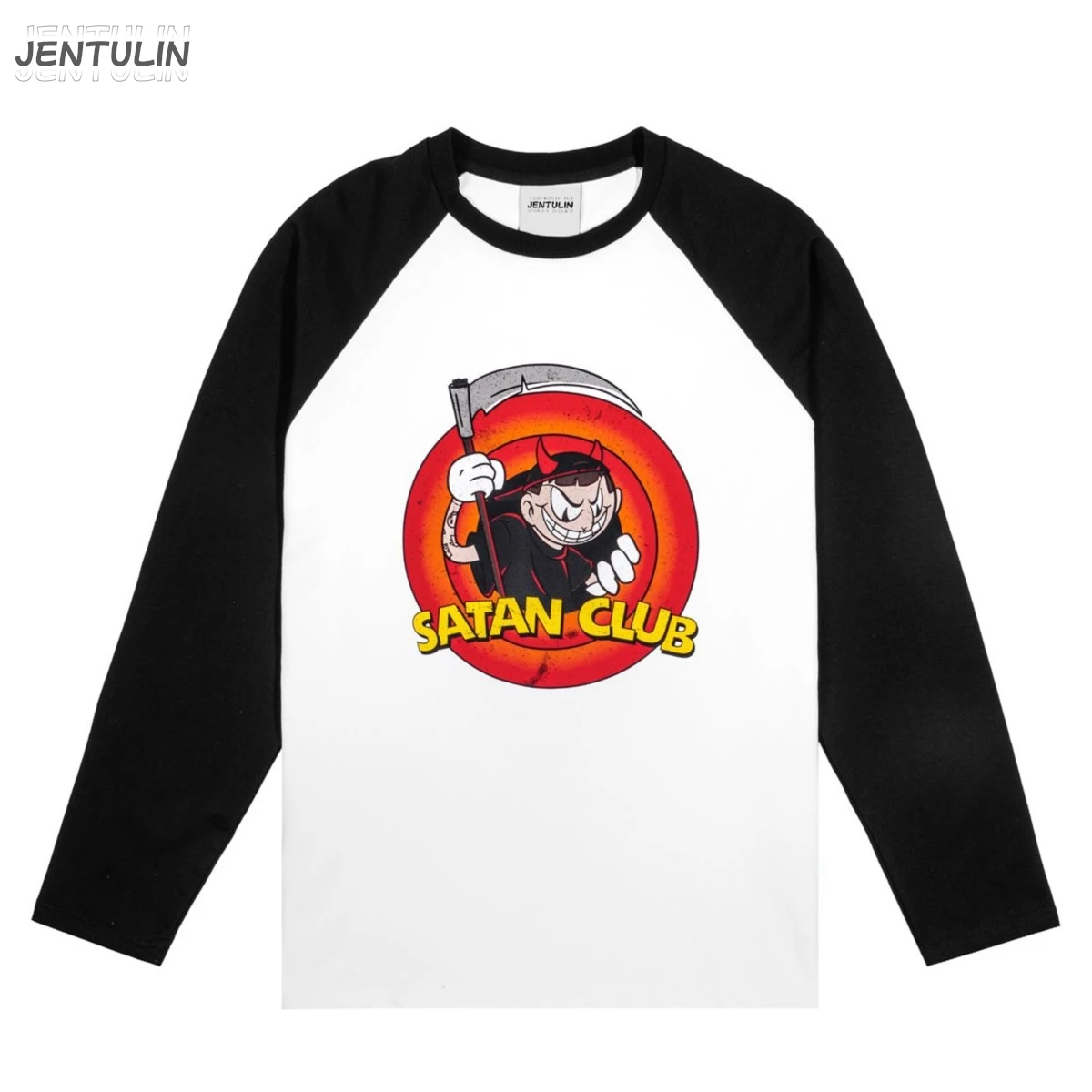 Satanic Hops Harajuku Men's T-Shirt Oversized Clothing Cotton Hip Hop Aesthetic Long ...