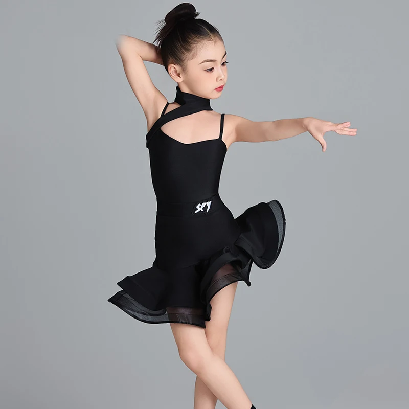 Robe De Danse Latine à Franges Avec Strass Cha Cha Cha