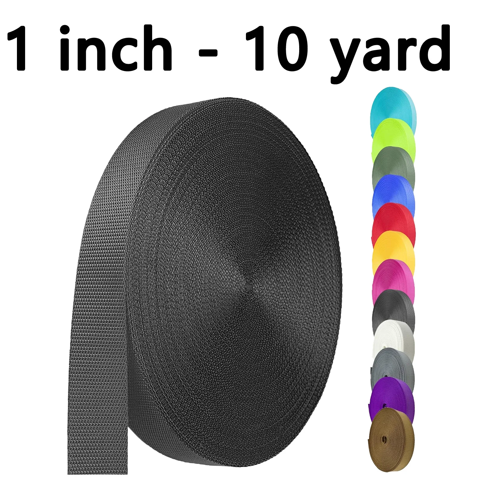 Nylon Webbing 1 Inch-10 Yard Heavy Duty Strapping For Indoor or Outdoor Gear