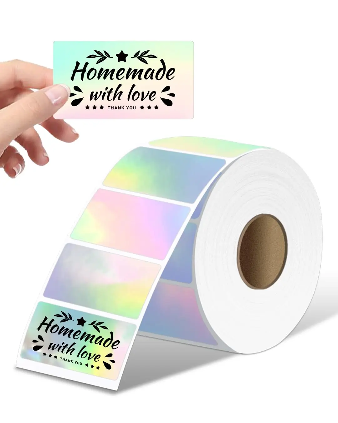 Laser 2.25X1.25 PM241 Square Thermal Label 500Label/Roll Direct Thermal Printer Label for Logo Design Name/Price Tag Thanks Card