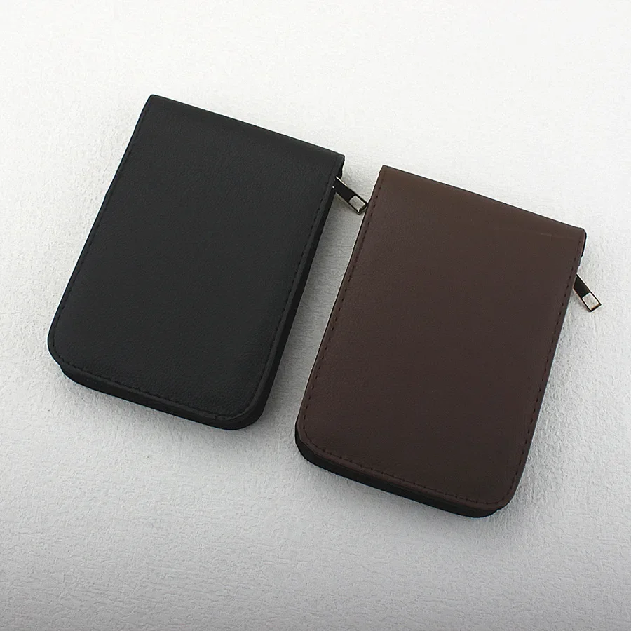 브라운 만년필 케이스 연필 케이스 파우치 가방 PU 가죽 케이스 (12개 펜 수납 가능)