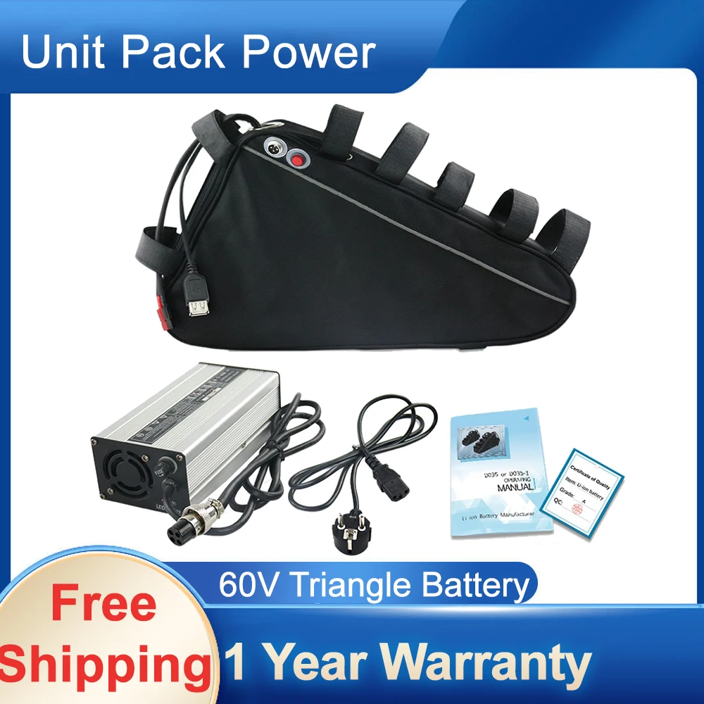 

18650 Cell 72V Battery 48V ebike Battery 60V Triangle Battery 30AH 40.2AH Huge Capacity 2000W for Mid Center Drive Motor