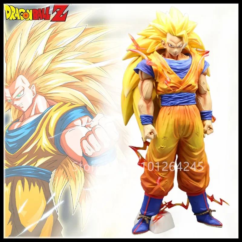 

Presale 48cm Dragon Ball Super 3 Goku Magic Repainted Gk Interchangeable Heads Limited Edition Hand Puppet Models Ornaments