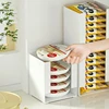Korea Ramen Storage Box Kitchen Instant Noodle Cup Tissue Storage Bins Facial Mask Storage Box Multi-function Tabletop Organizer 5