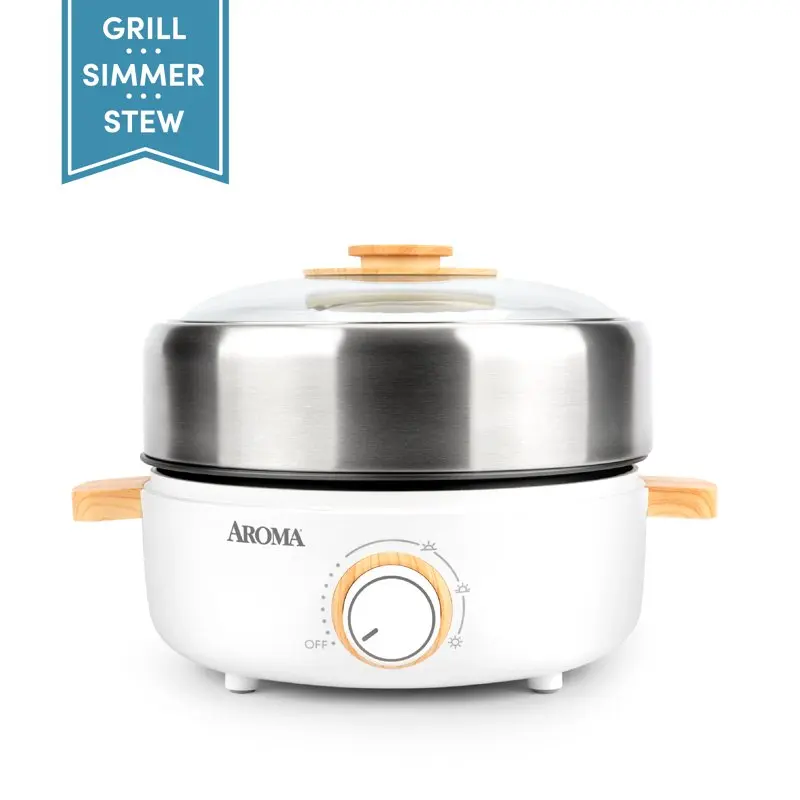 

® 2.5Qt. Whatever Pot® Electric Hot Pot & Indoor Grill- White