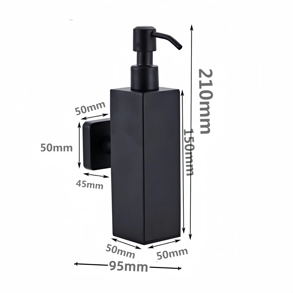 Soap Dispenser 304 Brushed Stainless Steel Manual Wall Mounted Golden Black Square Round For Hotel Bathrooms