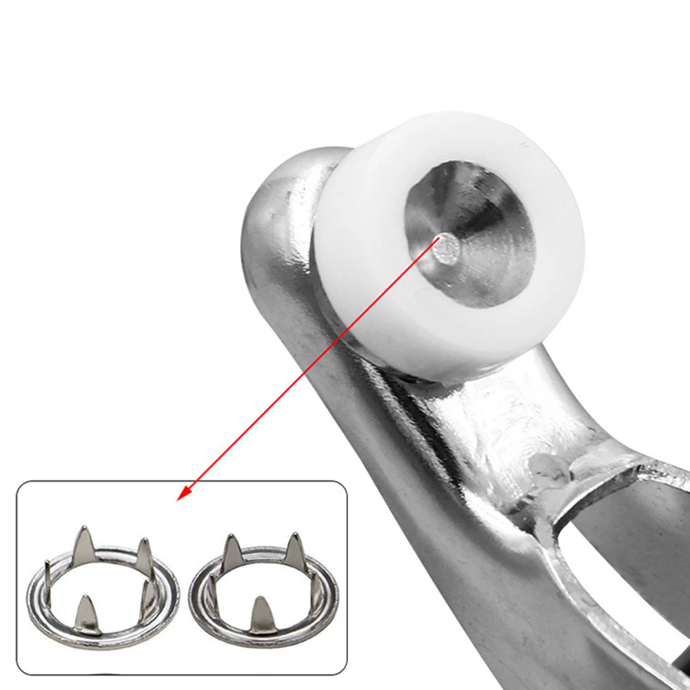 Pinza Elementi Di Fissaggio Bottoni A Bottone Anello A Polo In Metallo Set Di Elementi Di Fissaggio A Scatto Con Pinza E 100 Borchie Per Cucire E Arti