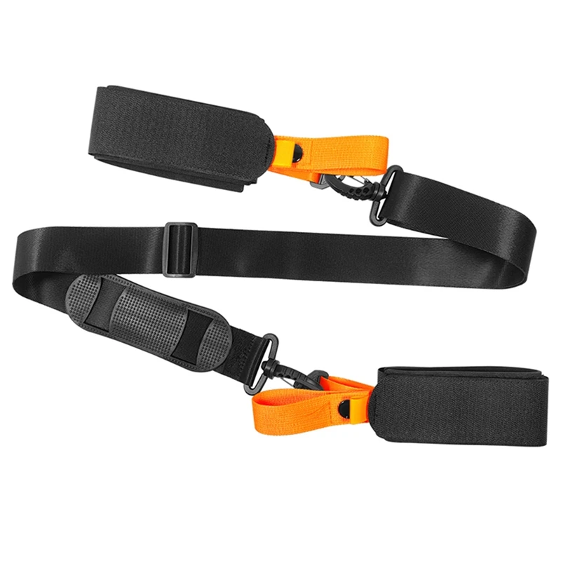

New-1Pc Adjustable Skiing Pole Shoulder Hand Carrier Bags Non-Slip With Skis Pole Protecting Pad Ski Handle Strap