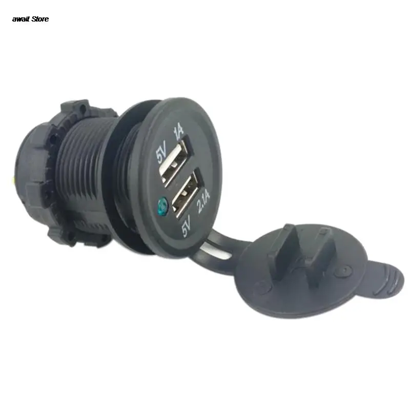 

Dual USB Power DC 12V/24V Motorcycle Car Cigarette Lighter Charger Socket Plug
