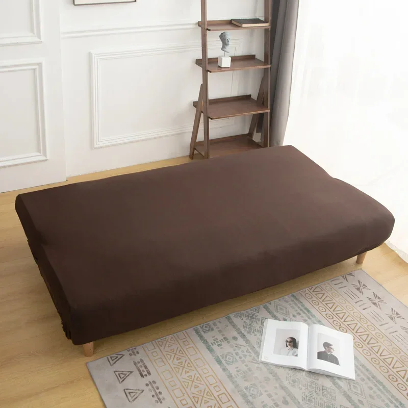 LANMOLIFE Sofa Bed Cover Solid Color Armless Sofa Decoration Removable Clean Futon Covers Banquet Hotel Home Decoration Sofa Cover
