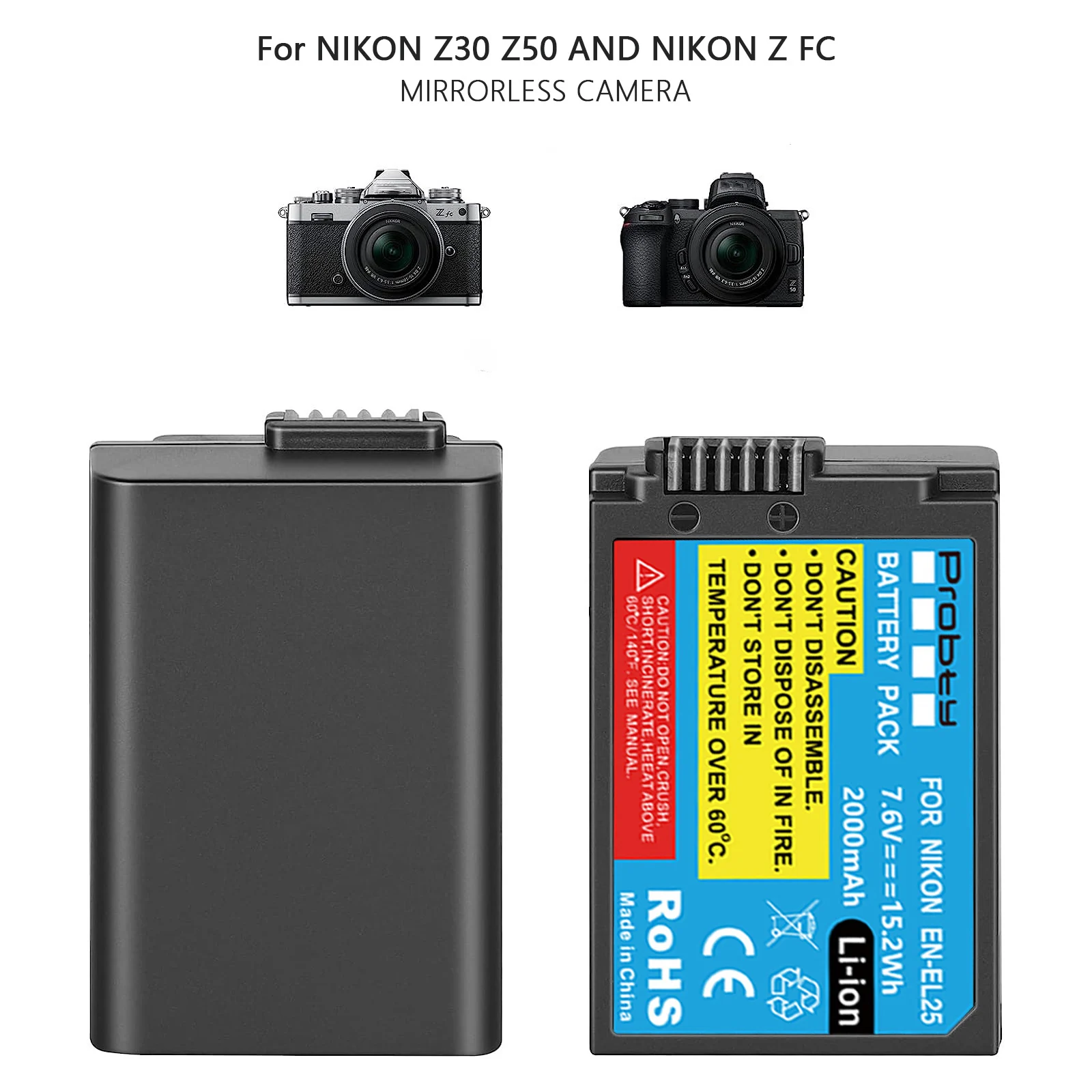 Nikon - Z50 純正予備バッテリーEN-EL25付 新品)Nikon (ニコン) Li-ionリチャージャブルバッテリー EN-EL25
