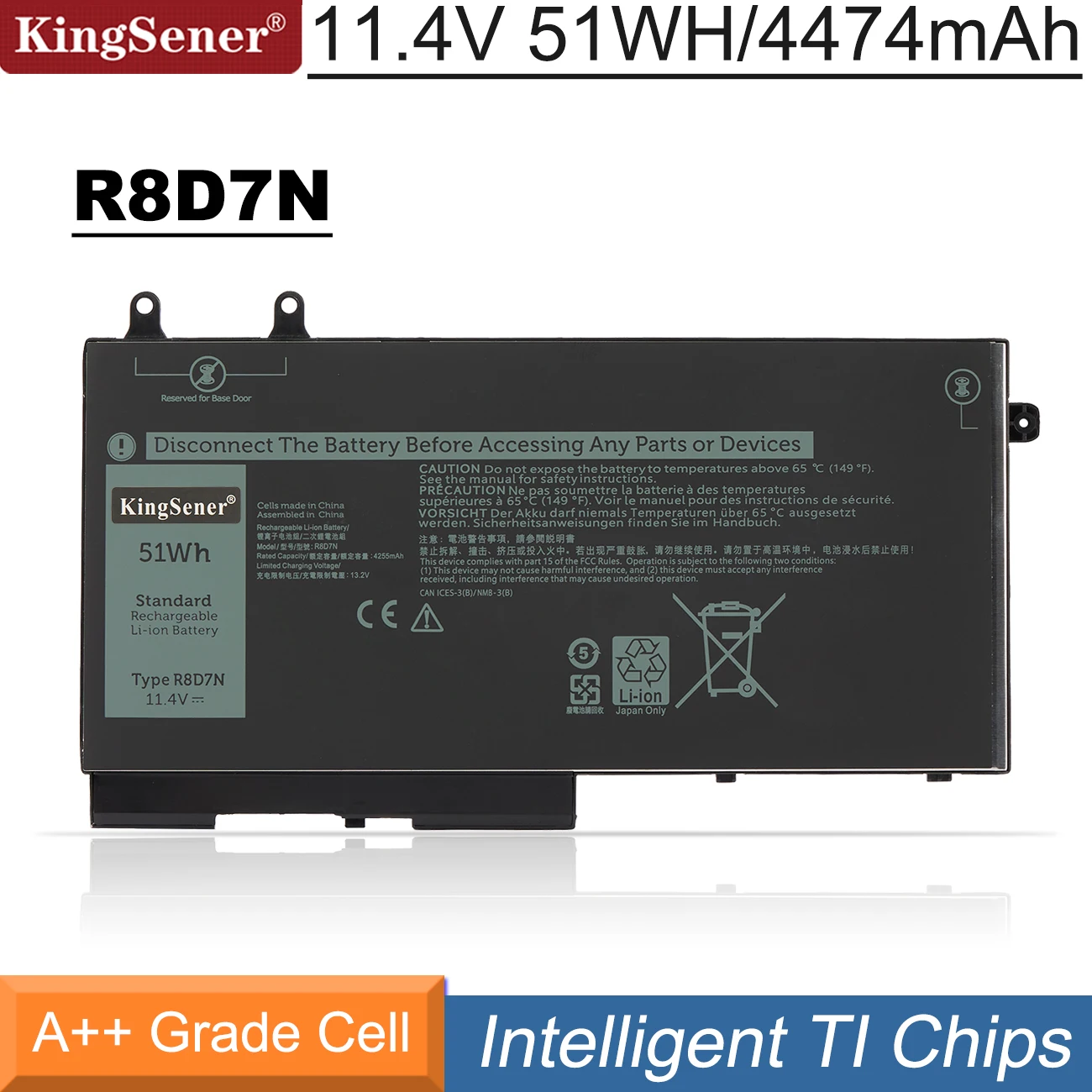 Kingsener 4gvmp R8d7n Bateria do Portátil para Dell Latitude 5400 5500 Precisão 3540 Inspiron 7590 7591 7791 2-em1 P84f P42e