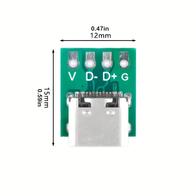 5/10Pcs USB 3.1 유형 C 커넥터 16 핀 테스트 PCB 보드 어댑터 데이터 라인 와이어 케이블 전송용 16P 커넥터 소켓