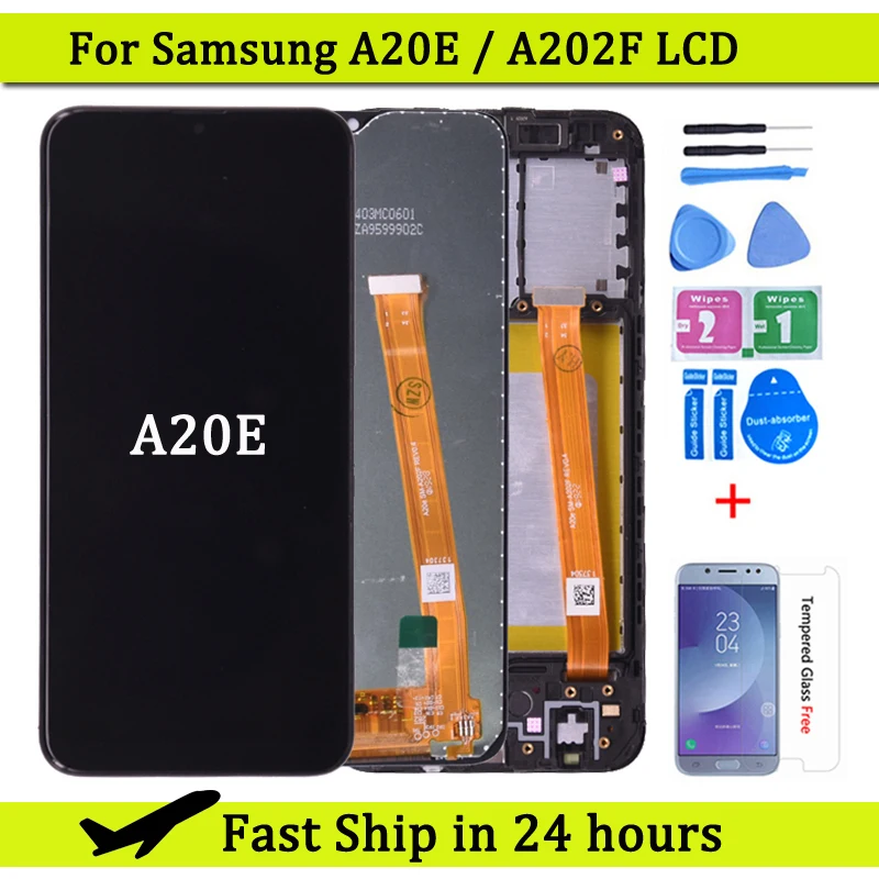 Per Samsung A20E A202 A202F Display Lcd Con Touch Screen Digitizer Assembly Sostituire Per Samsung A20E Schermo Lcd