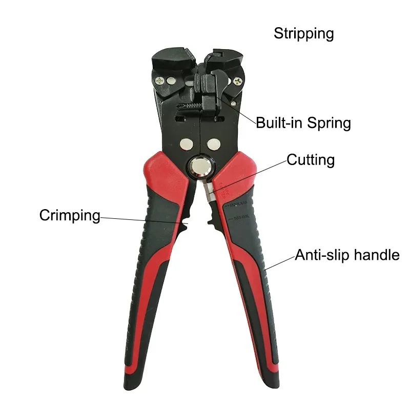 Self-adjusting Wire Stripper, 8-Inch Automatic Wire Stripper for 10-24 AWG Solid and Stranded Wire, 3 in 1 Function 4