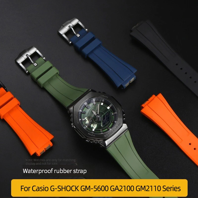 

Rubber Watchband Modified Strap For Casio G-SHOCK GM-5600 GA2100 GM2110 GA-2110 Series Sports Man Silicone Watch Bracelet