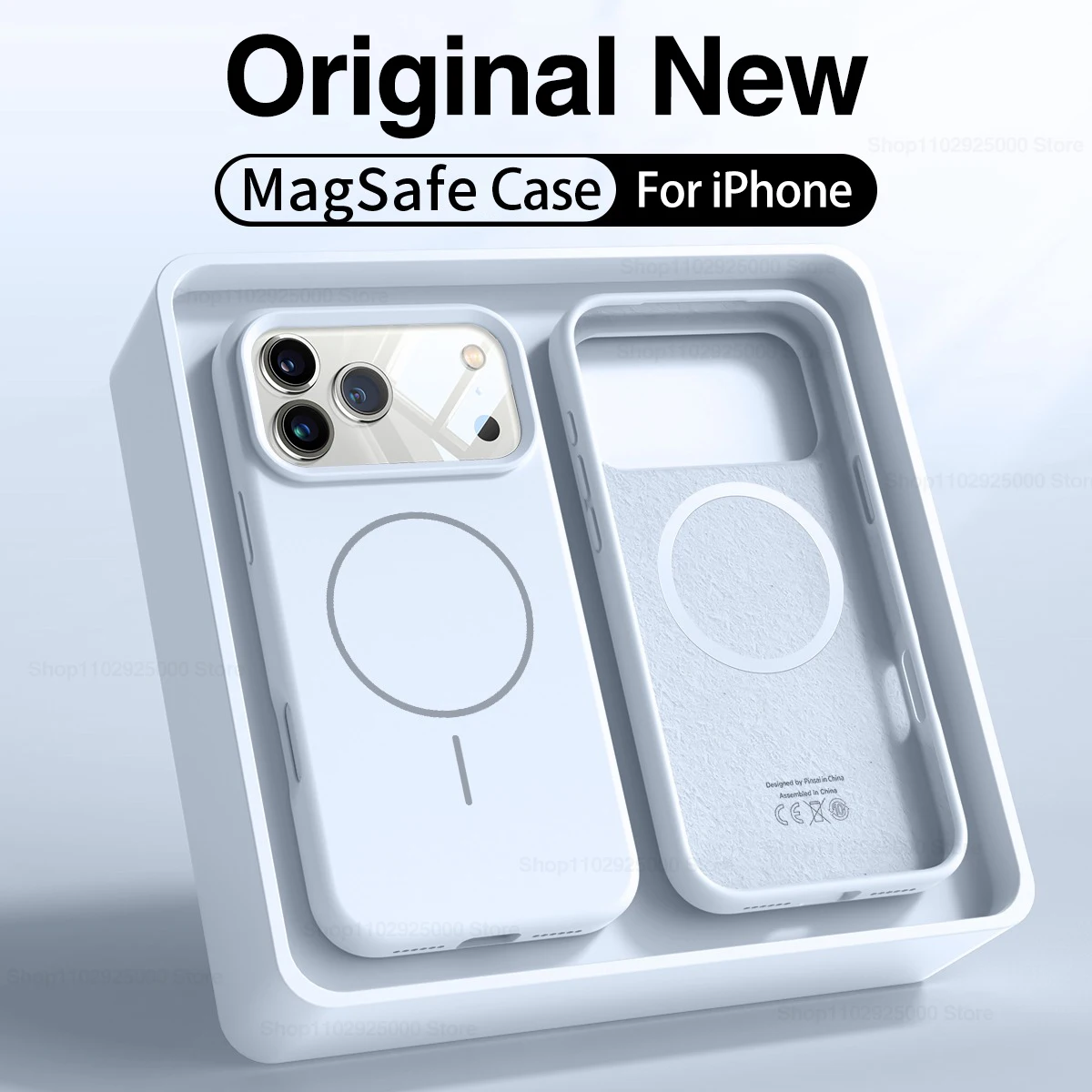 Magnetic Liquid Silicone Shockproof Phone Case with Magsafe Compatibility