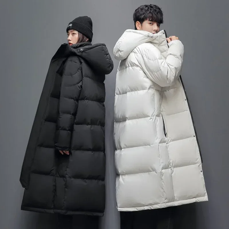 Down Jacket Men Winter Long Duck Hooded Casual Outdoor Windproof Warm For High Quality Male