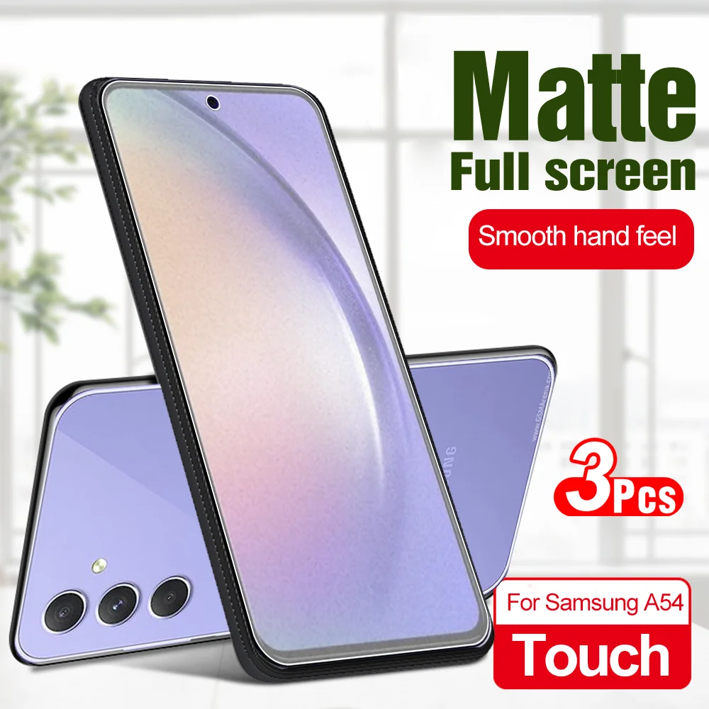 

3 шт. матовое Защитное стекло для Samsung Galaxy A54 5G 6,4 '', матовое закаленное стекло Samsang A 54 54A SamsungA54, защитные пленки для экрана
