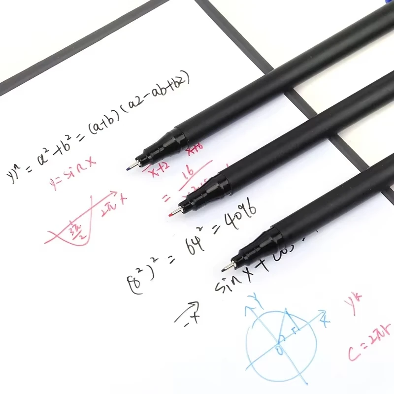 8pcs 지울 수있는 화이트 보드 펜 0.5mm 파인 포인트 블랙/블루/레드 잉크 칠판 마커 학교 사무실 미술 쓰기 문구
