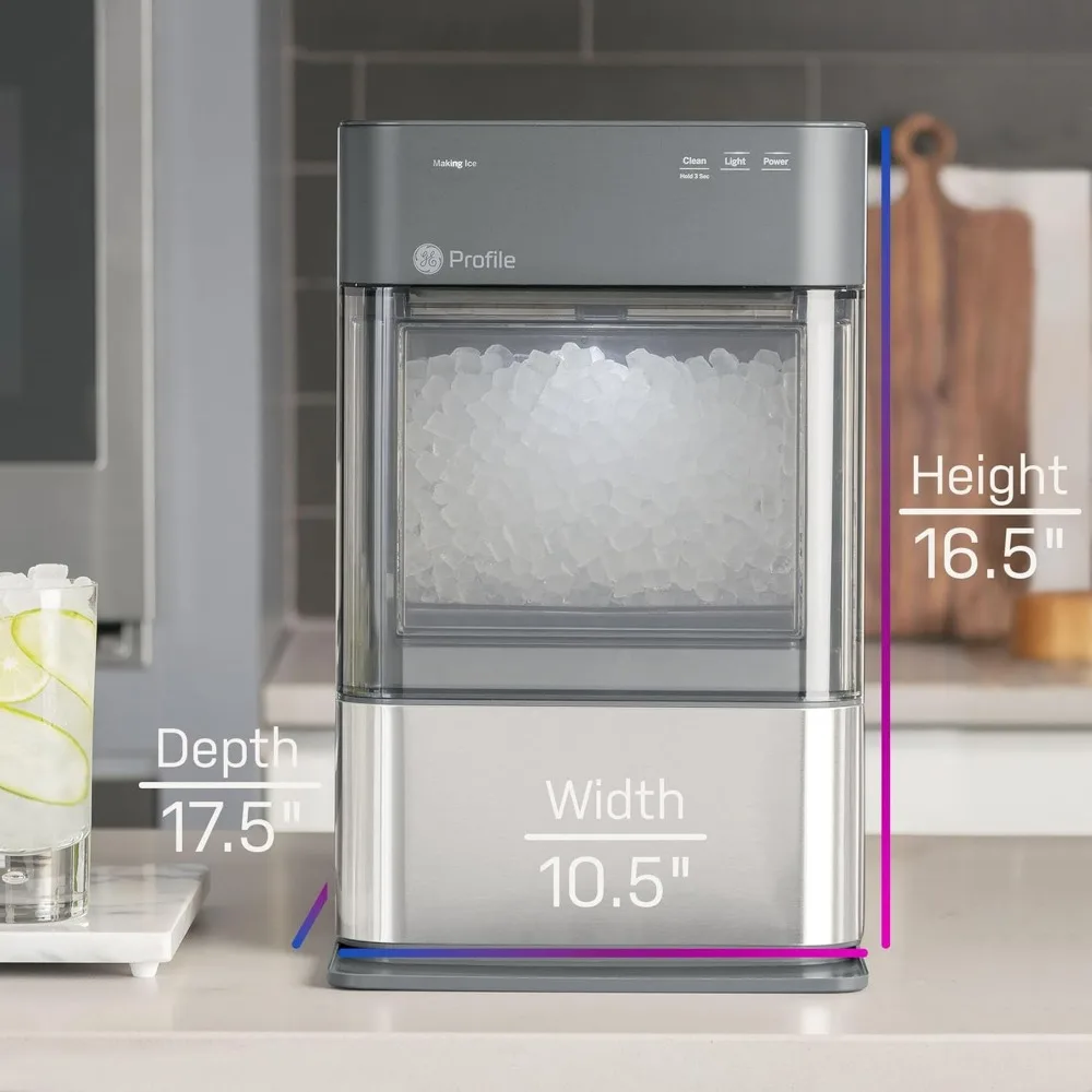 2.0, Chewable Crunchable Countertop Nugget Ice Maker, Scoop included, 38 lbs in 24 hours, Pellet Ice Machine wit