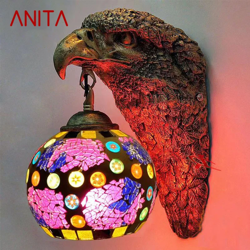 

ANITA Contemporary Eagle Wall Lamp Personalized And Creative Living Room Bedroom Hallway Bar Decoration Light