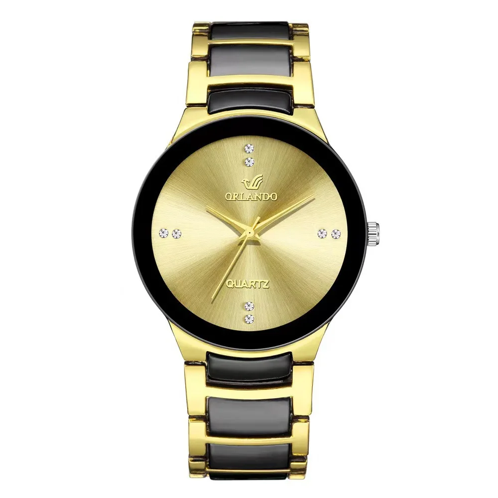 Men's watch, high-end fashion simple alloy steel belt quartz watch