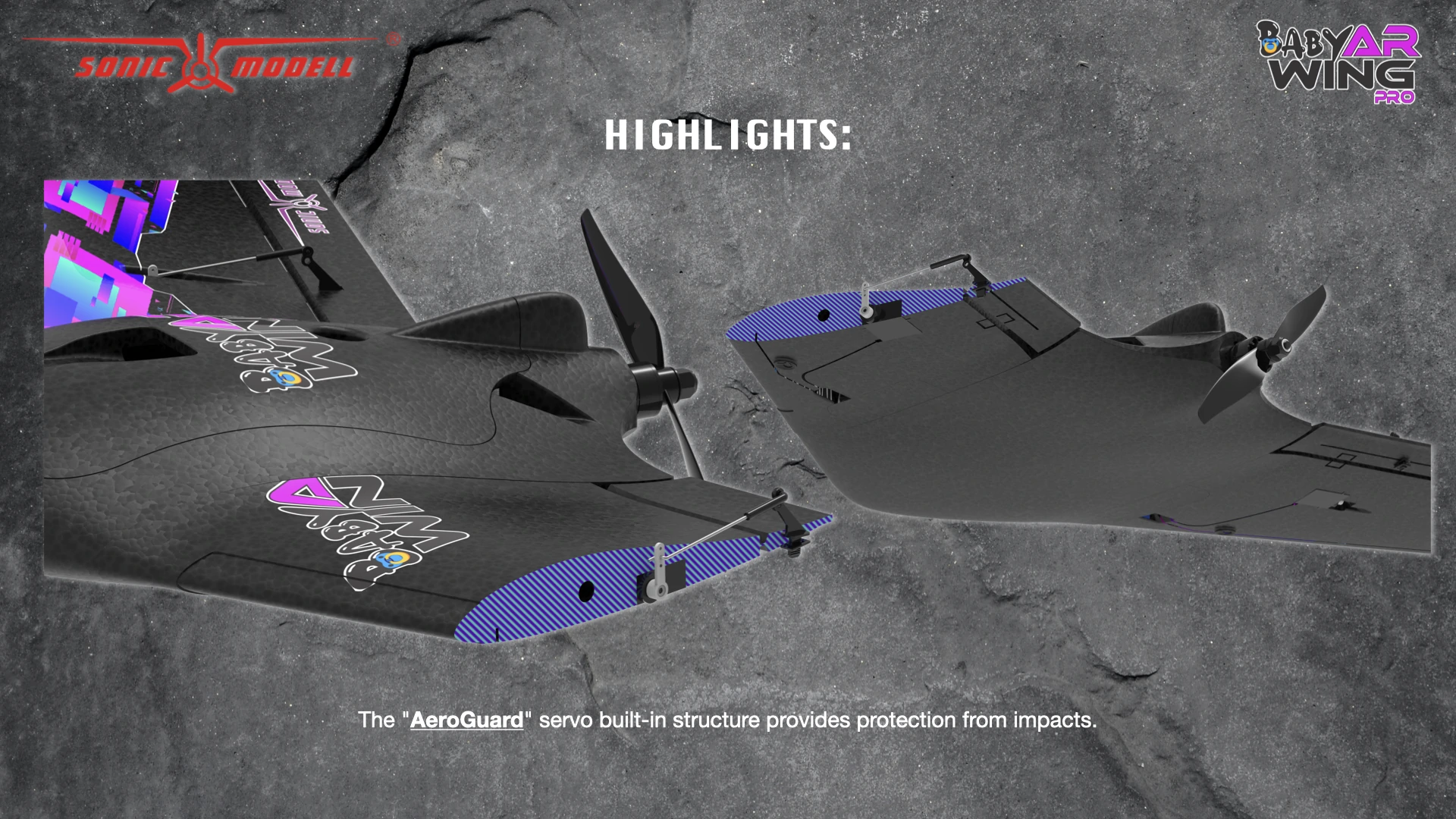 Sonicmodell Baby AR Wing Pro 682mm Wingspan EPP FPV Flying Wing RC Airplane KIT/PNP