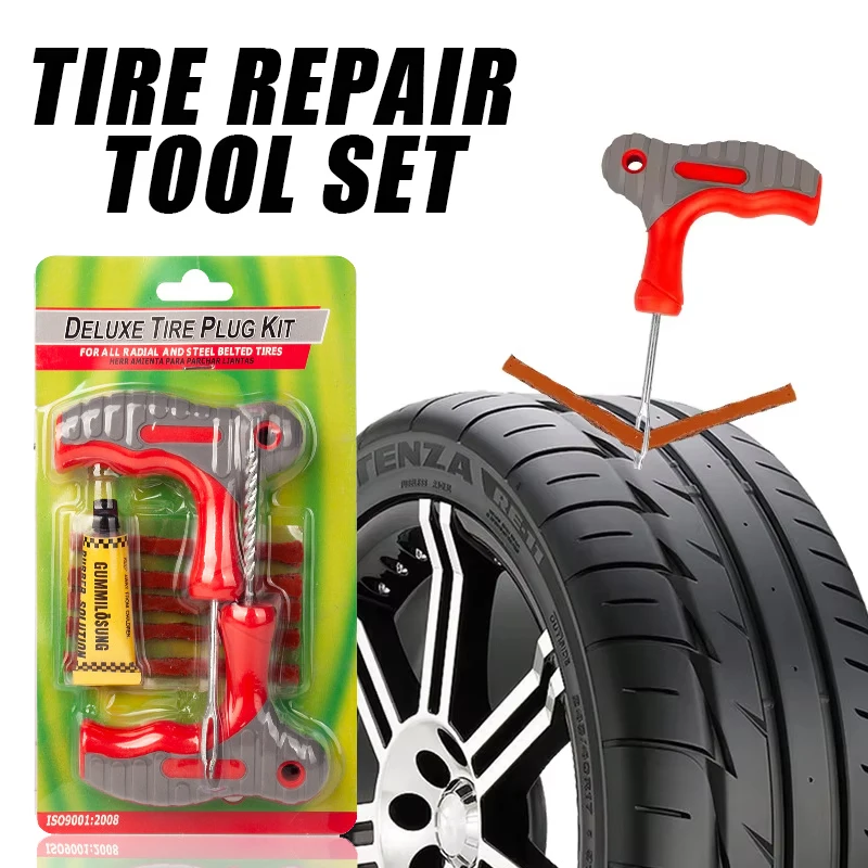 Auto tire repair kit vacuum tire emergency repair kit rubber strip glue motorcycle bicycle tools tire repair kit