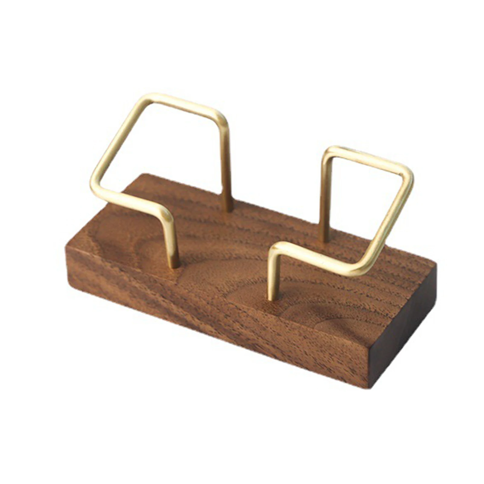 

Organizer Accessories Shelf Sturdy Counter Memo Display Stand Business Card Holder Office Desk Storage Tabletop Wooden Home
